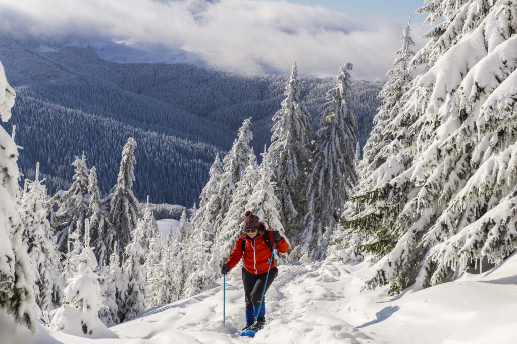 hiking in romania - private guided tours romania snowshoeing